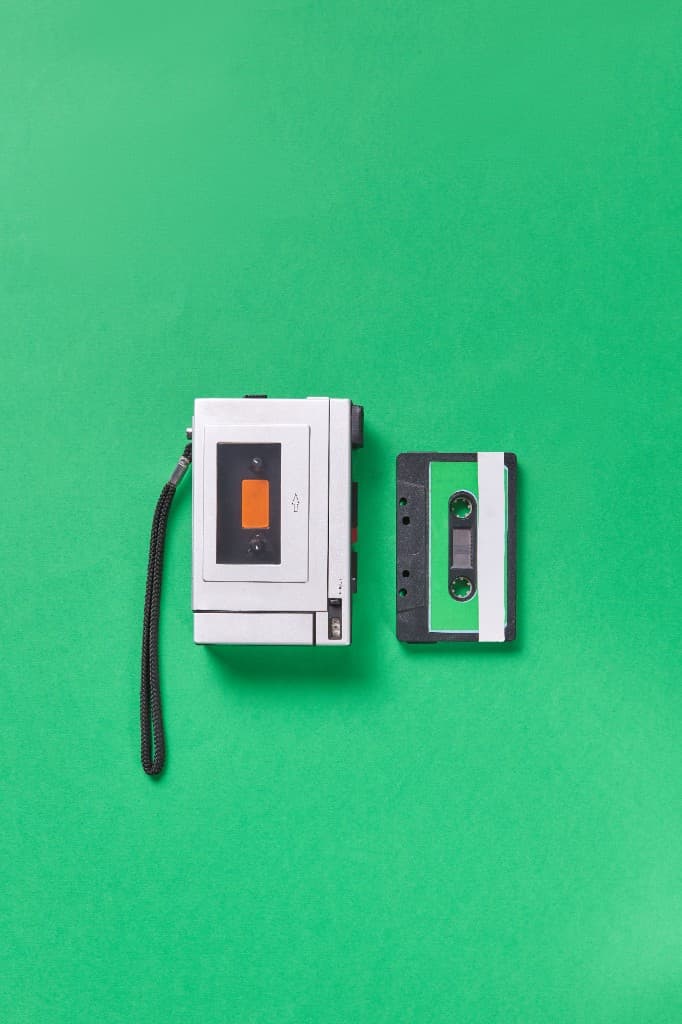 Walkman on green